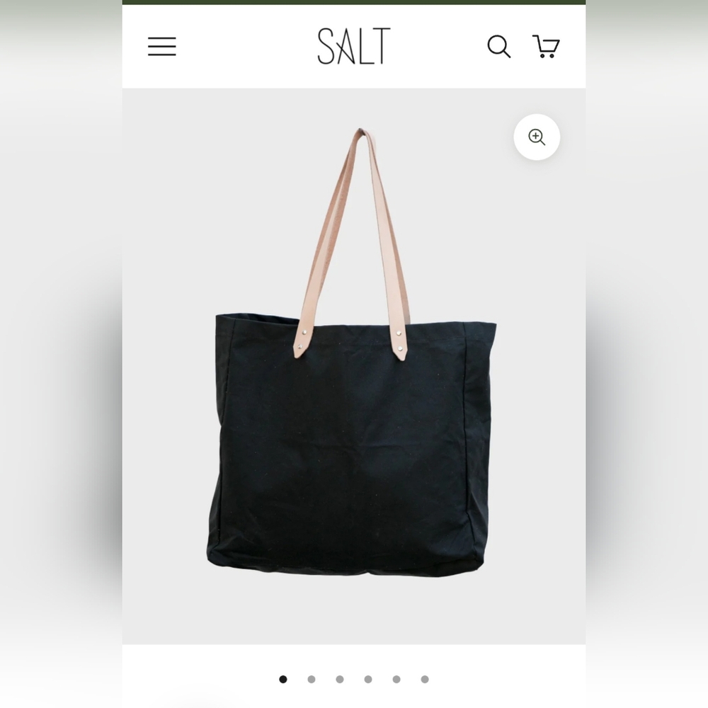 Waxed Canvas And Leather Tote Bag